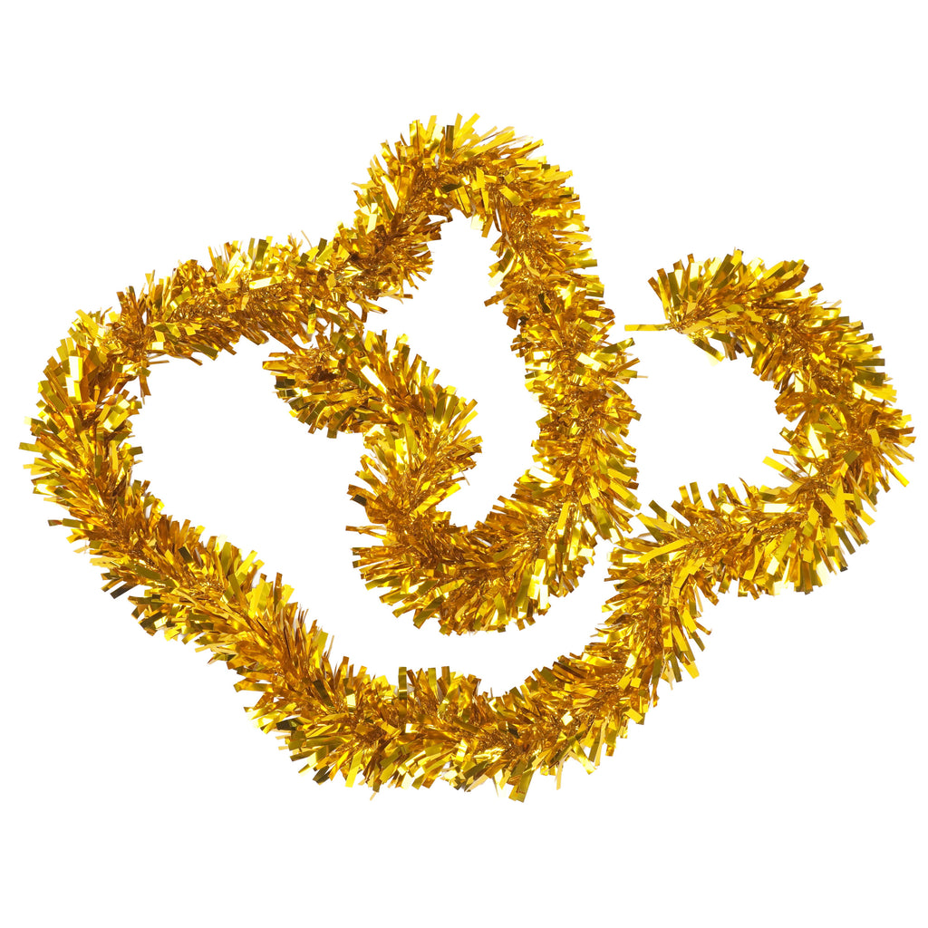 Tinsel Garland Metallic Gold 9cm X 2Mtr 1pc