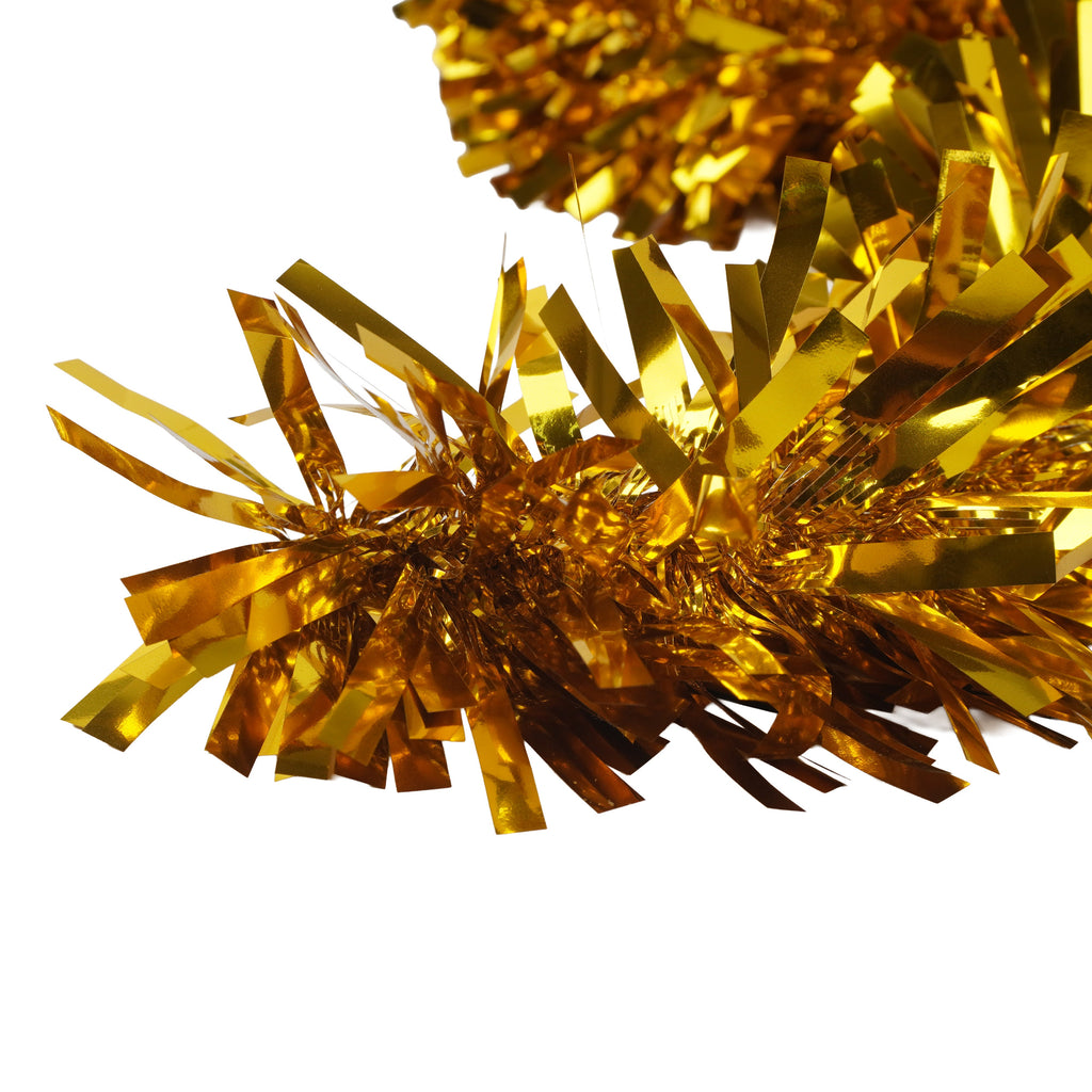 Tinsel Garland Metallic Gold 9cm X 2Mtr 1pc