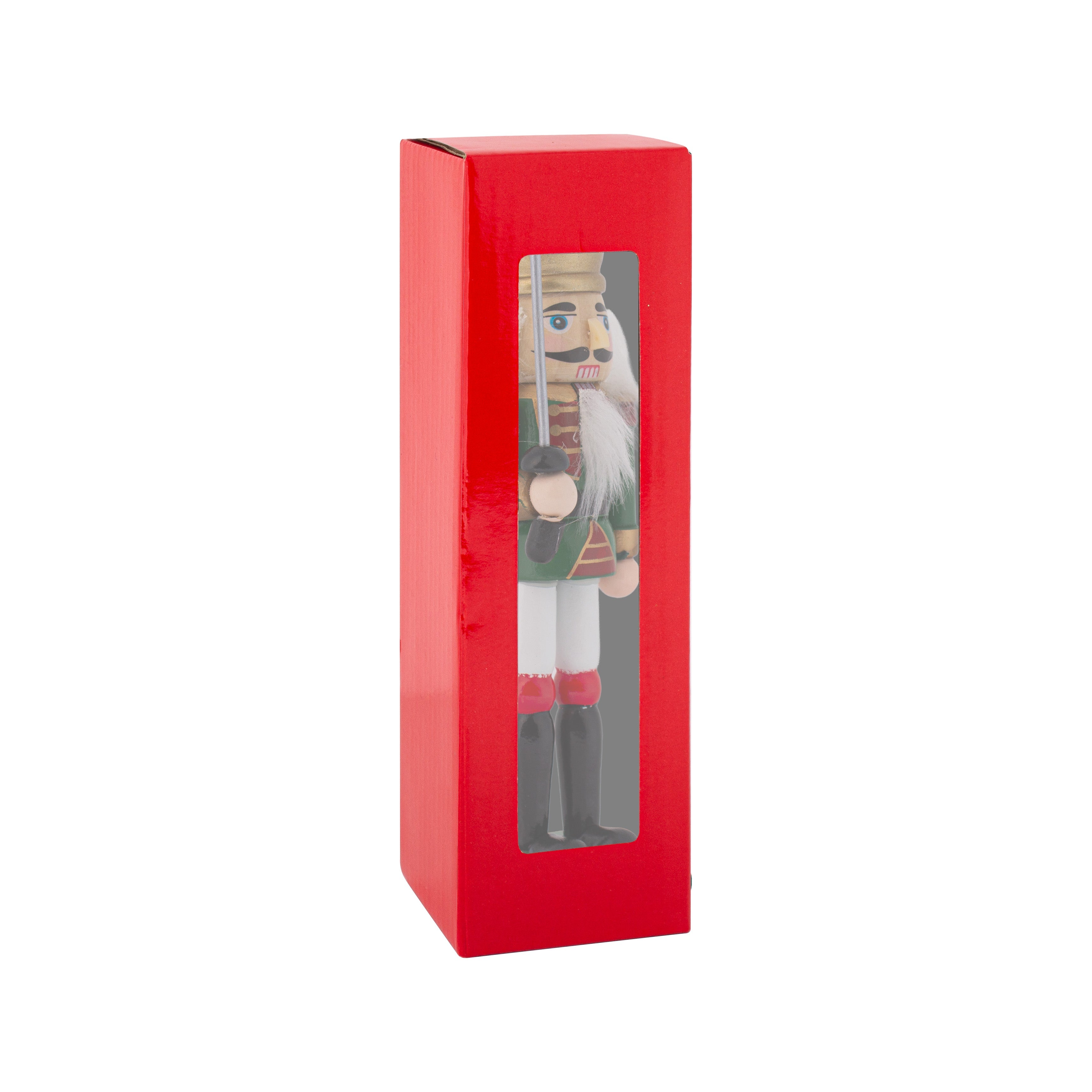 Nutcracker Soldier Ornament Green 7inch X 2inch 1pc Box