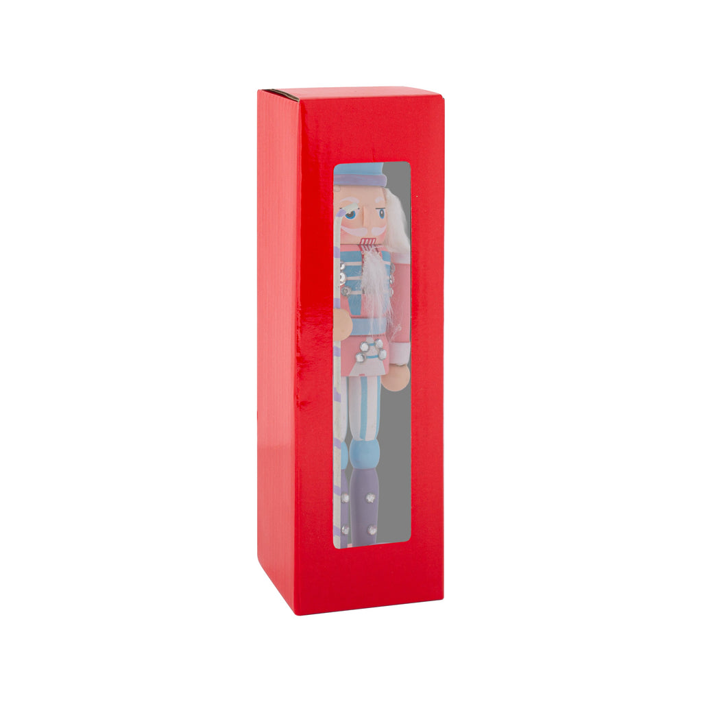 Nutcracker Soldier Ornament Pastel Pink 7inch X 2inch 1pc Box