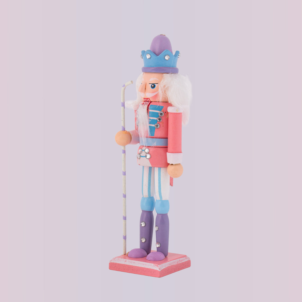 Nutcracker Soldier Ornament Pastel Pink 7inch X 2inch 1pc Box