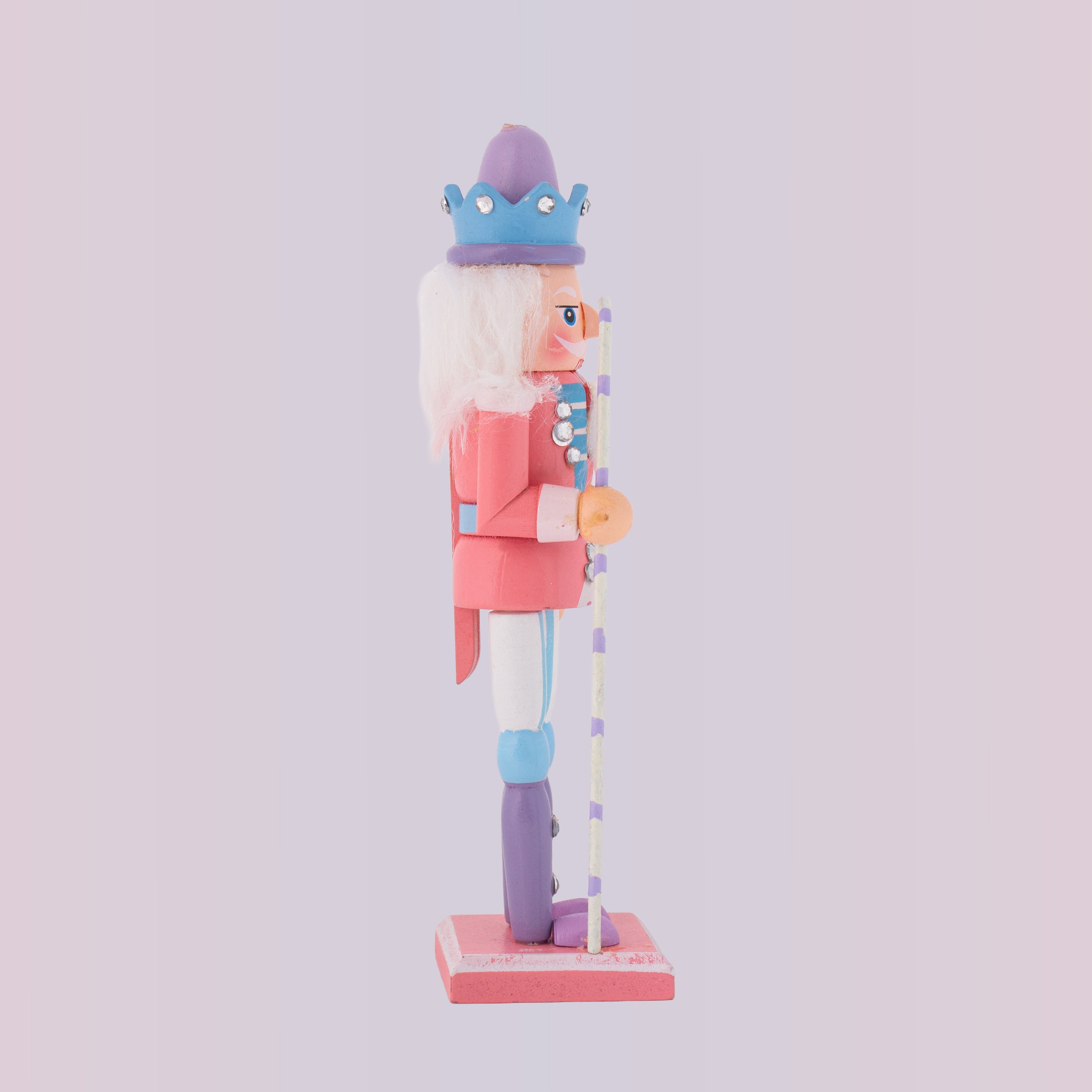 Nutcracker Soldier Ornament Pastel Pink 7inch X 2inch 1pc Box