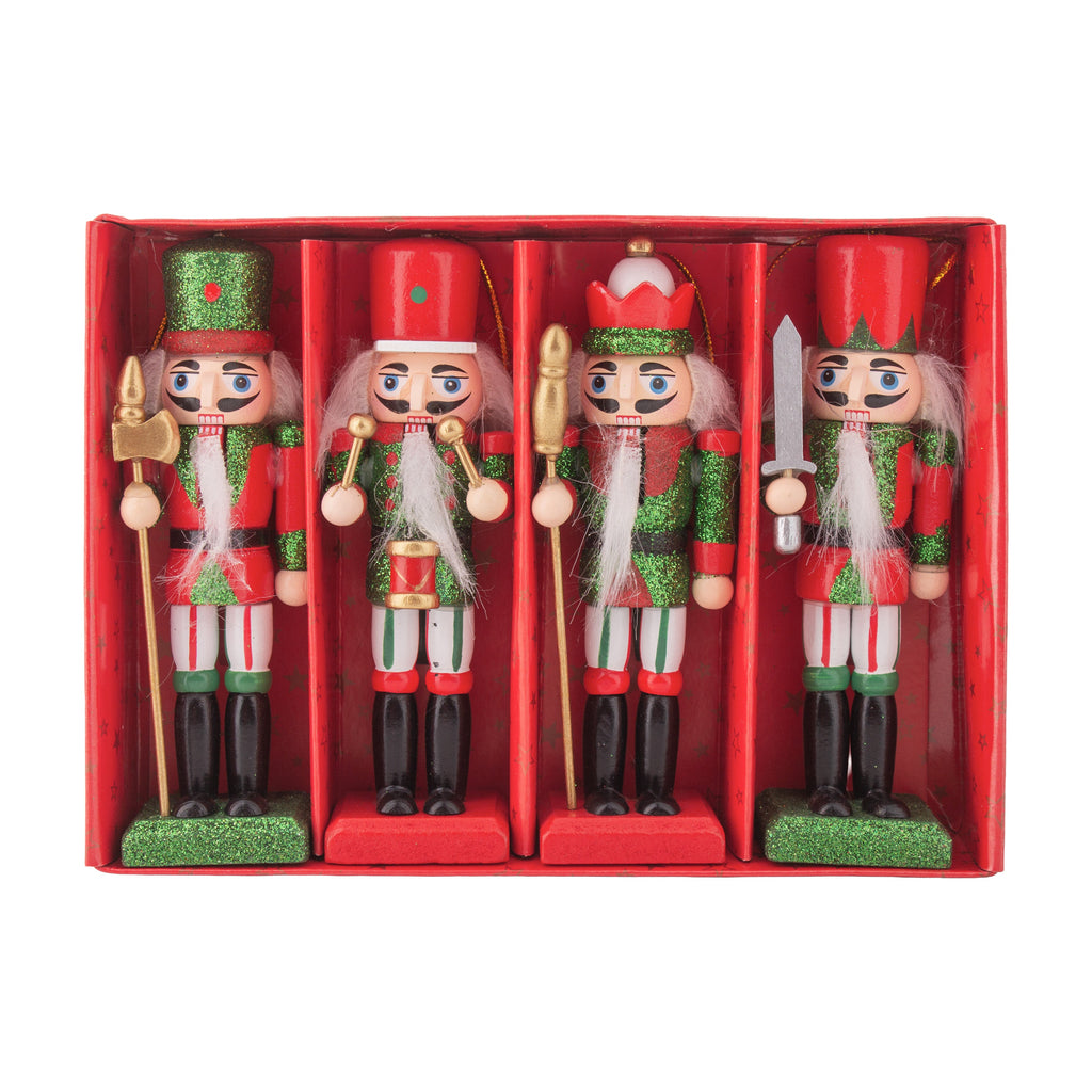 Nutcracker Soldier Ornament Traditional 5inch Set Of 4 1Box