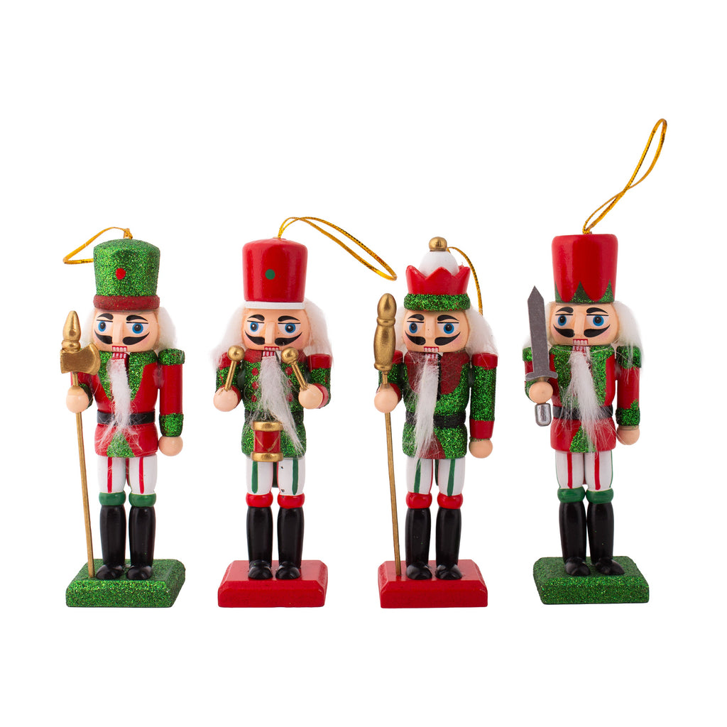 Nutcracker Soldier Ornament Traditional 5inch Set Of 4 1Box