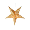 3D 5 Point Glitter Paper Star Hanging Ornament Star Shaped Holes 60cm 1pc