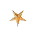 3D 5 Point Glitter Paper Star Hanging Ornament Star Shaped Holes 45cm 1pc