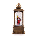 Christmas Light and Music Snow Lantern Santa with Lamp USB and Battery Powered H9inch X 3inch 1pc Box