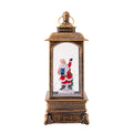 Christmas Light and Music Snow Lantern Santa with Gift USB and Battery Powered H9inch X 3inch 1pc Box