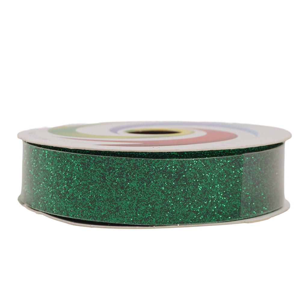 Christmas Glitter Ribbon Green 1.8mm X 2.7mtr 1pc