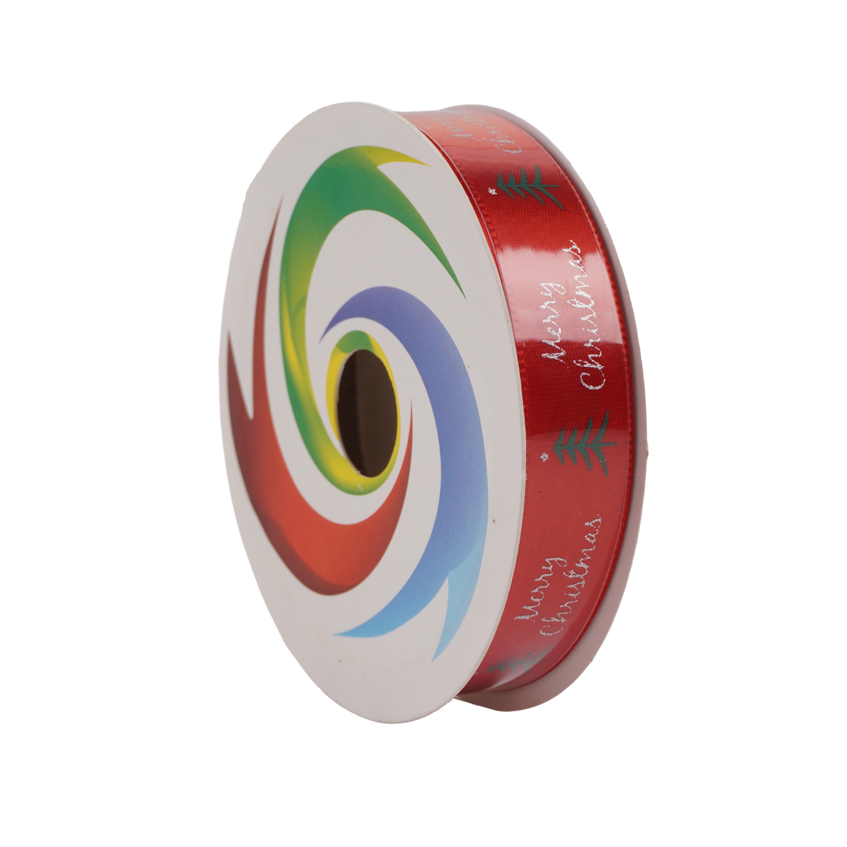 Christmas Printed Satin Ribbon Merry Christmas 1.8mm X 2.7mtr 1pc