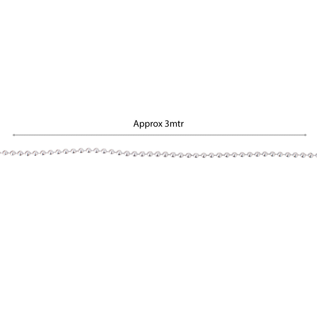 Christmas Ball Chain Silver 4mm X 3mtr 1pc