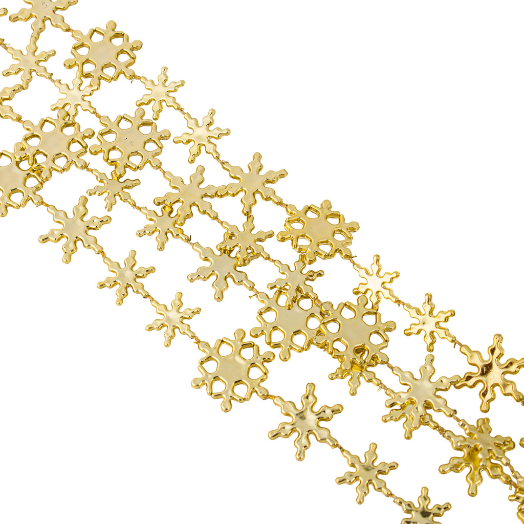 Christmas Snowflake Garland Gold 3Mtr Box