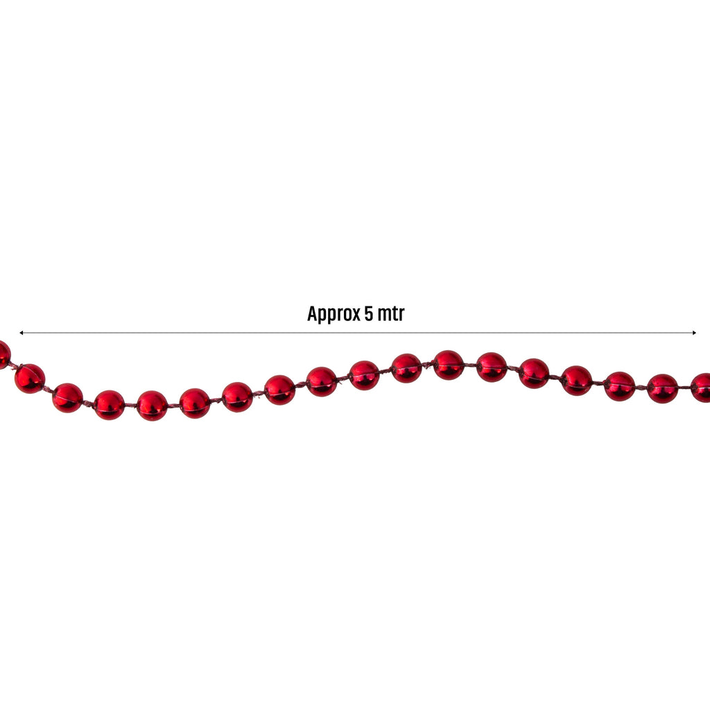 Christmas Round Bead Garland Red 5mm 5Mtr Box