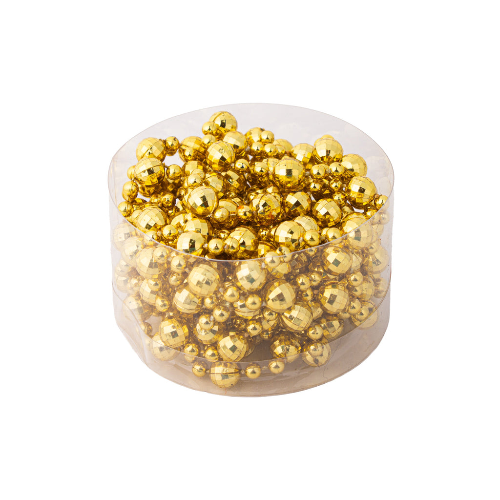 Christmas Bead Garland Gold 10mm 3Mtr Box