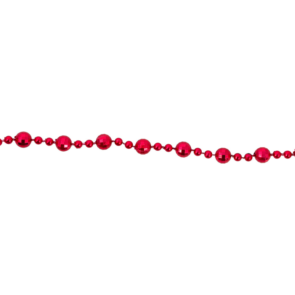 Christmas Bead Garland Red 10mm 3Mtr Box