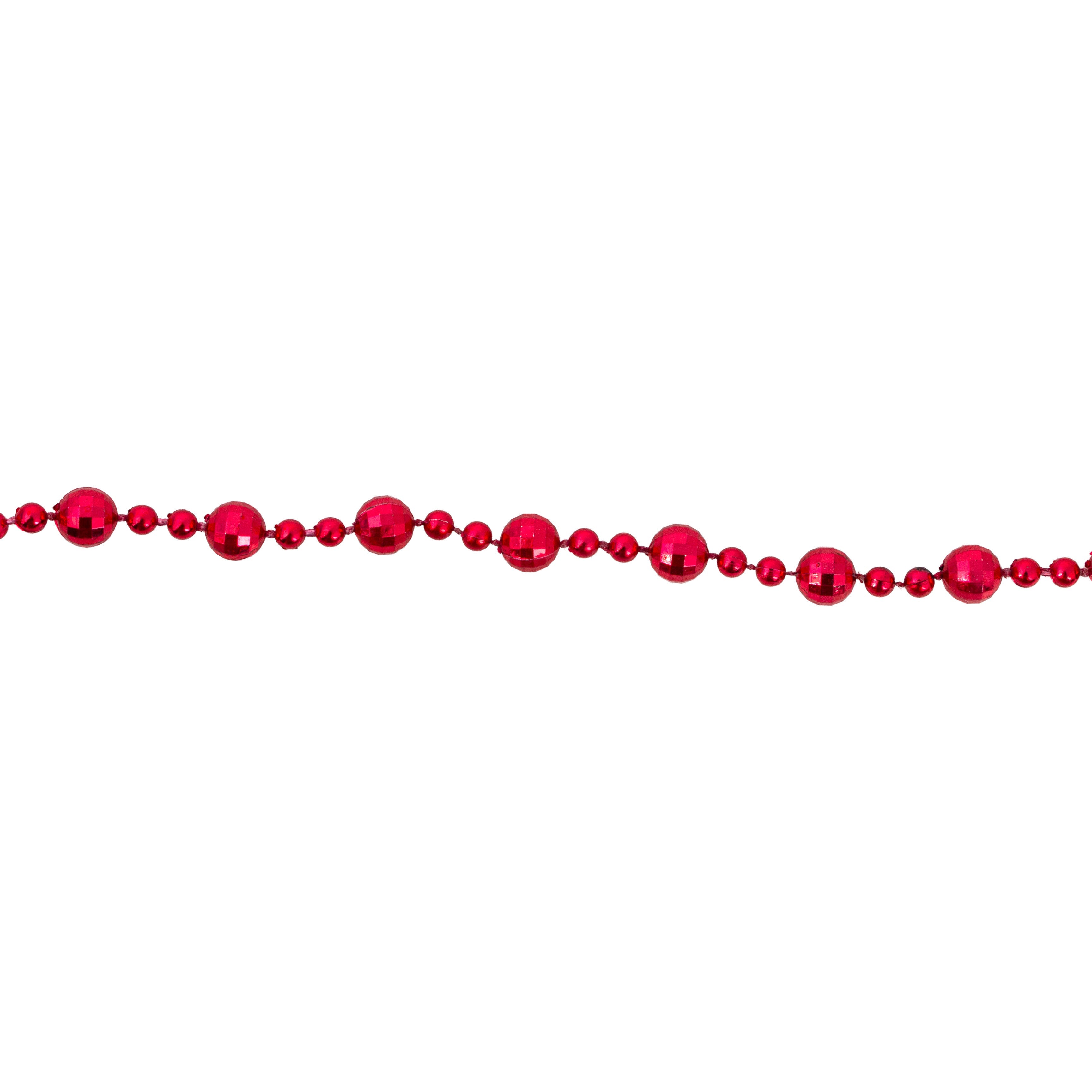 Christmas Bead Garland Red 10mm 3Mtr Box