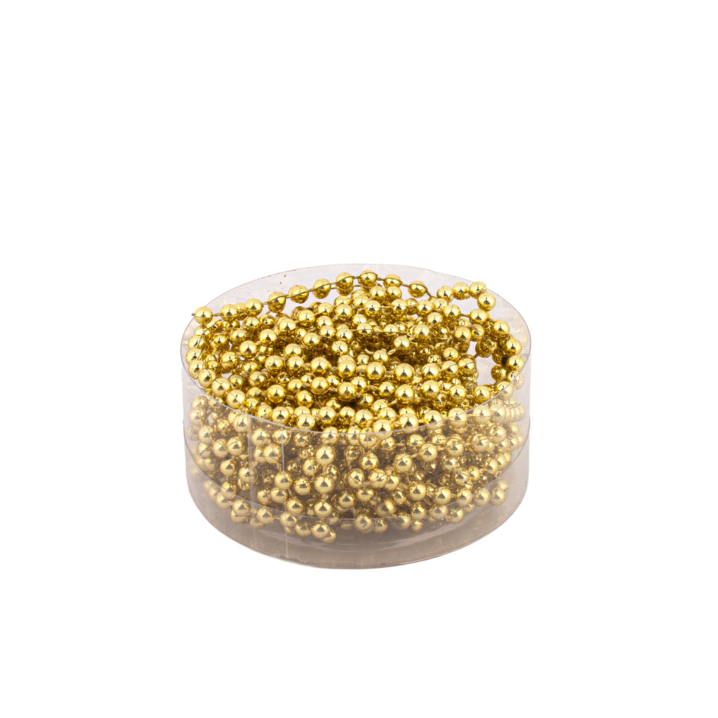 Christmas Round Bead Garland Gold 3mm 5Mtr Box