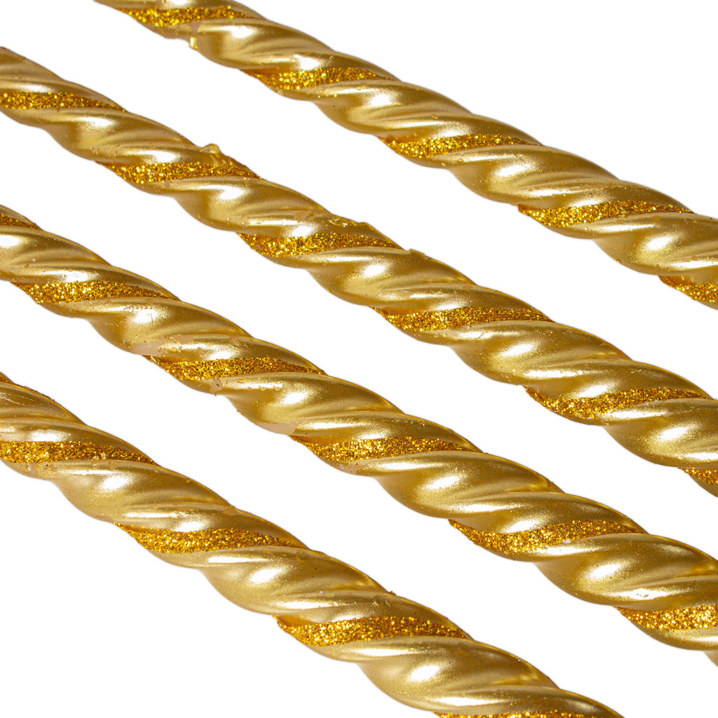 Gold Spiral Candle & Metal Candlestick Holder (Medium) Combo