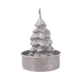 Christmas Tree T- Light Candle Silver 6cm 1pc