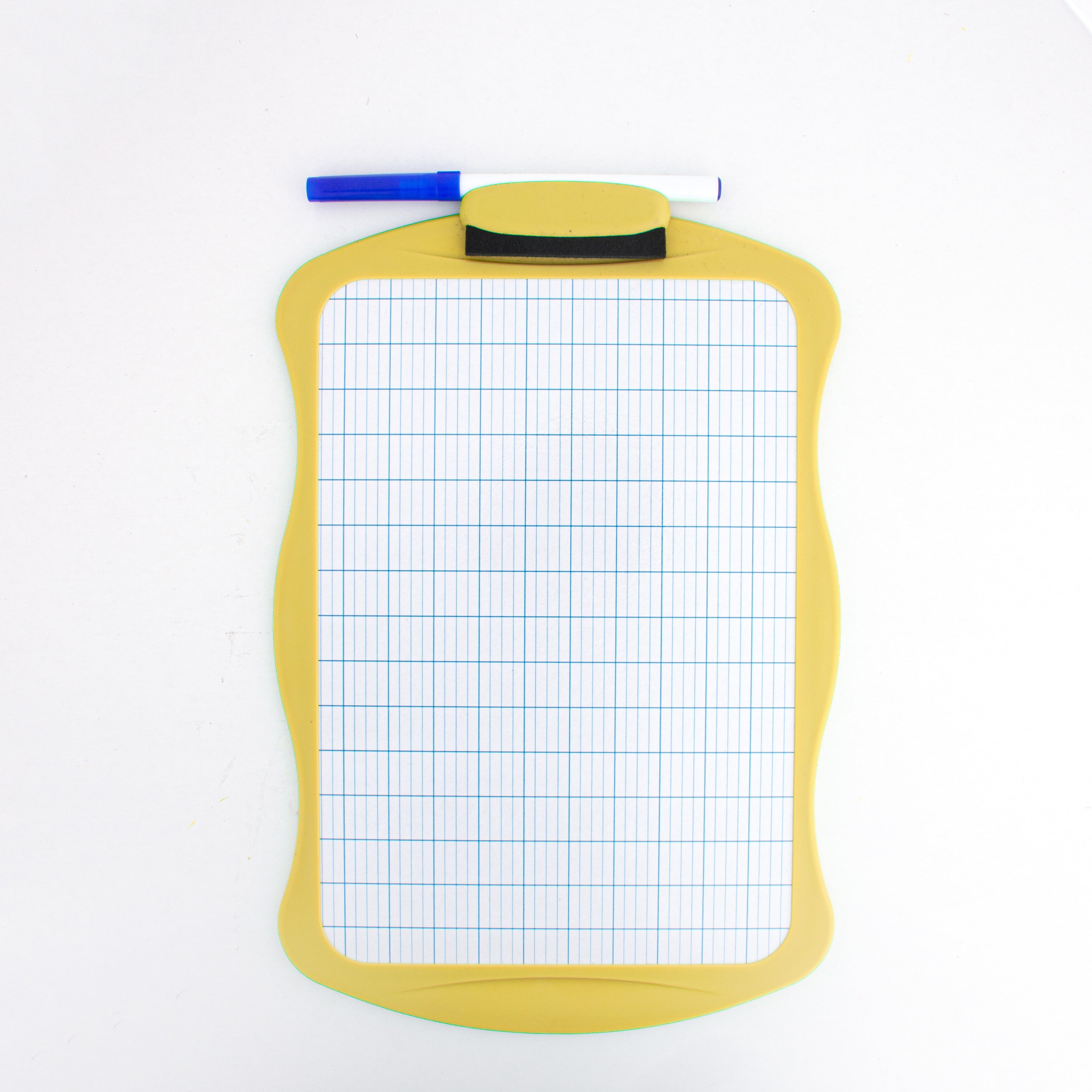 Erasable White Slate Both side Use with Brush & Felt Pen Yellow 18 X 28cm 1pc