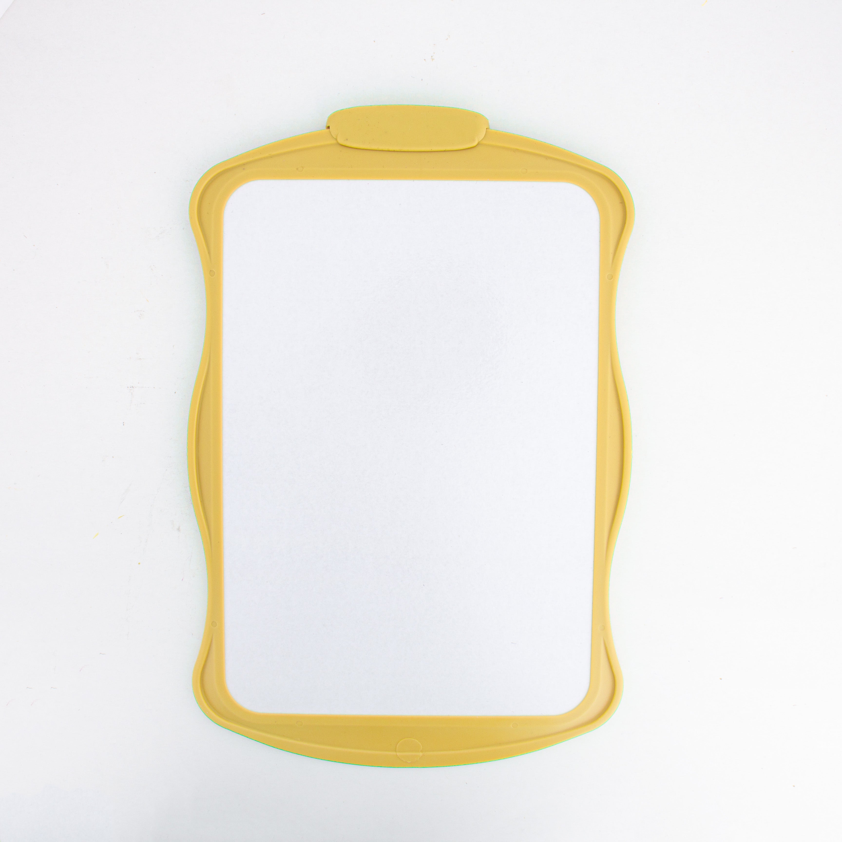 Erasable White Slate Both side Use with Brush & Felt Pen Yellow 18 X 28cm 1pc