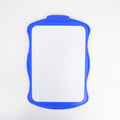 Erasable White Slate Both Side Use with Brush & Felt Pen Blue 18 X 28cm 1pc