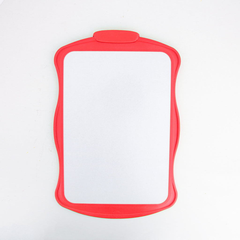 Erasable White Slate Both side Use with Brush & Felt Pen Red 18 X 28cm 1pc