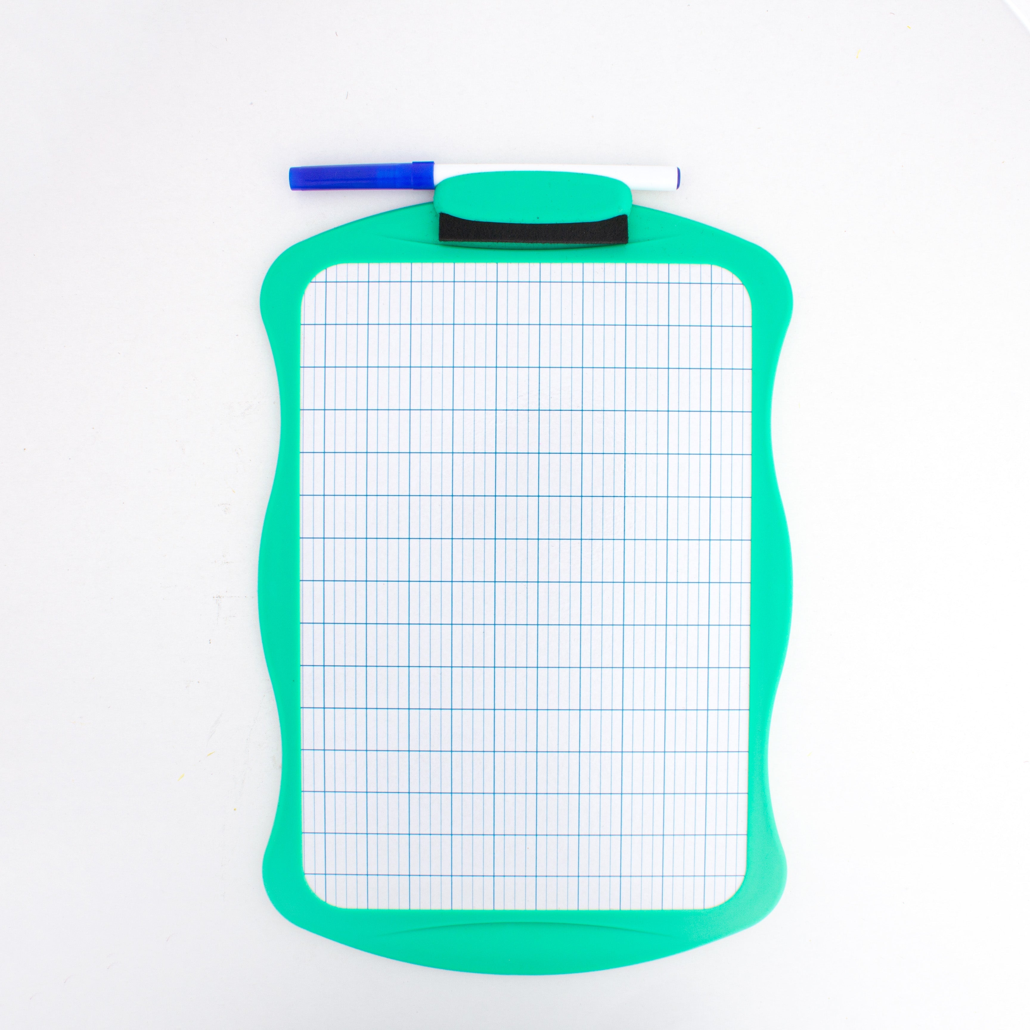 Erasable White Slate Both side Use with Brush & Felt Pen Green 18 X 28cm 1pc