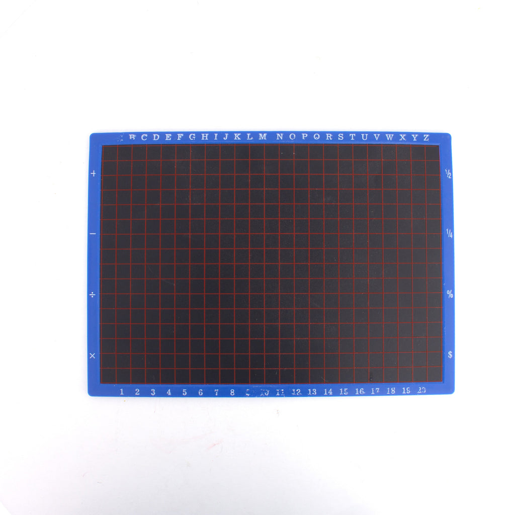 Double Side Black Board Slate Plain & Number Grid Blue 18 X 25cm 1pc