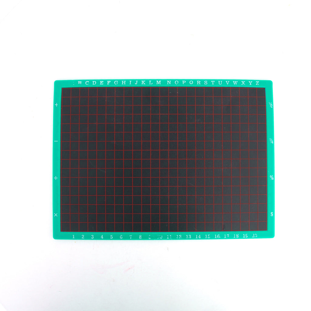 Double Side Black Board Slate Plain & Number Grid Green 18 X 25cm 1pc