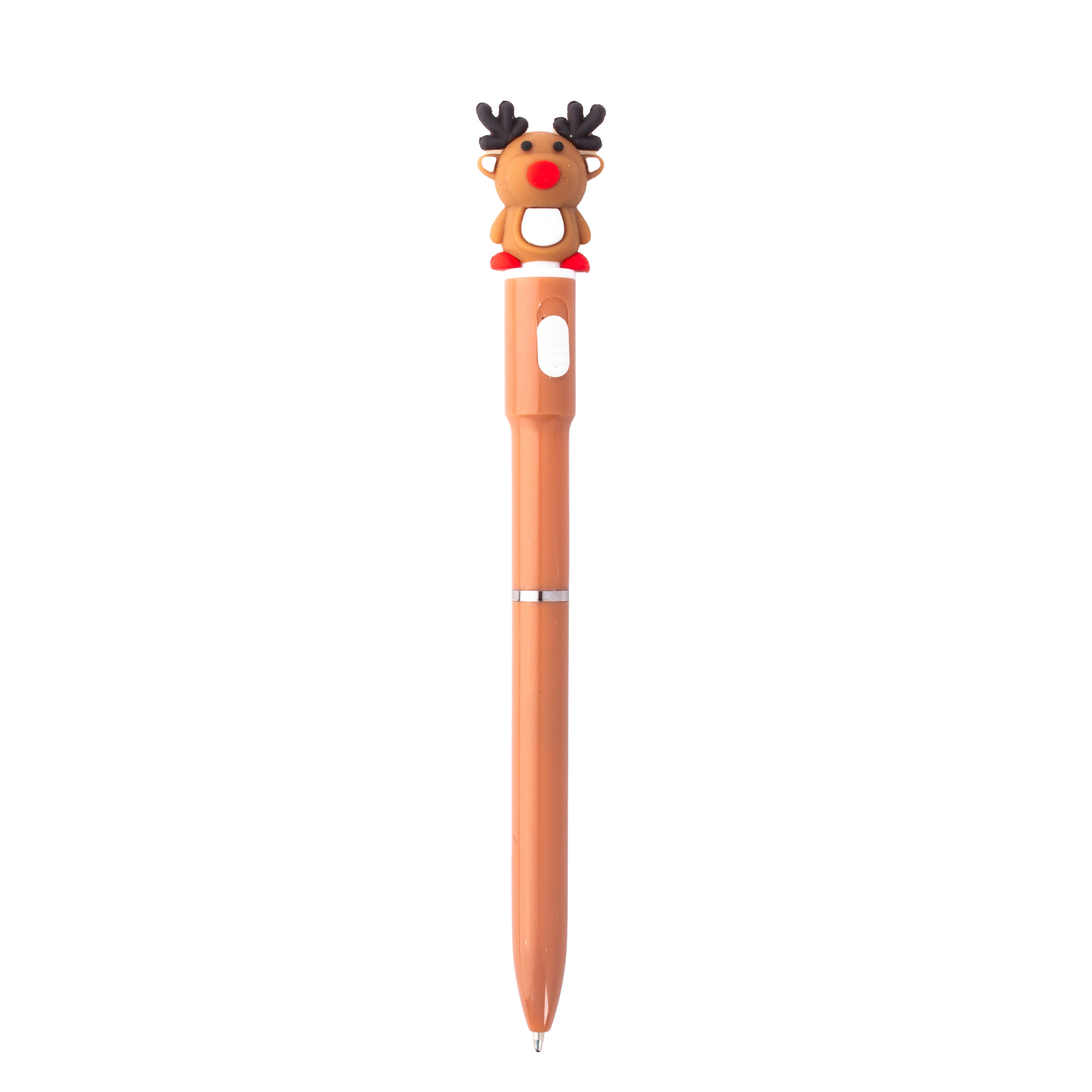 Christmas Reindeer Light up Blue Ballpoint Pen 0.7mm Tip 1pc
