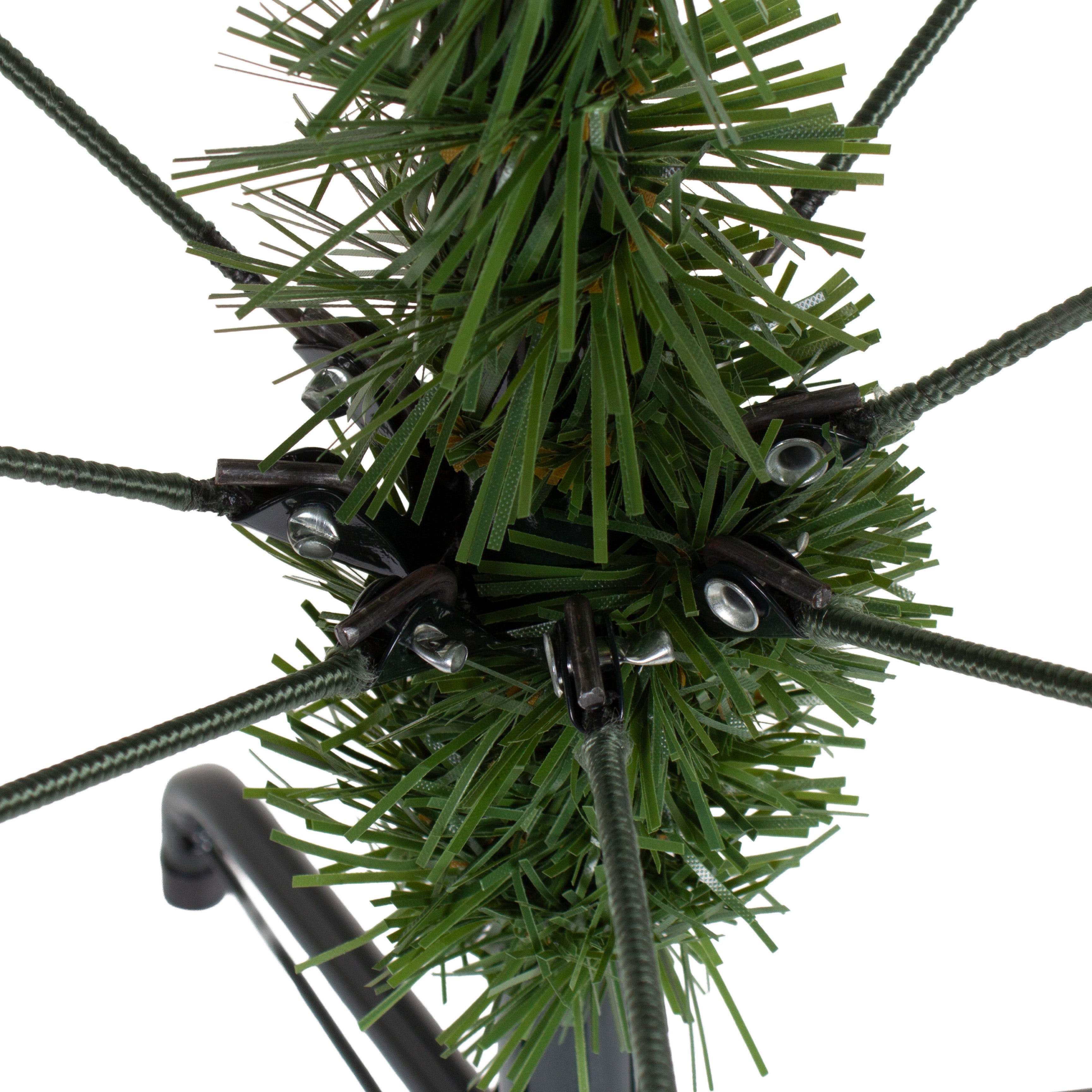5 Feet - Christmas Deluxe Realistic Tree with Metal Stand Pine Cones & Red Berries (150cm) 1pc  (Ornaments Combo)