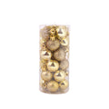 Christmas Decoration Mate, Finished, Glittered Bauble Small Gold 3cm 24pcs Assist Box