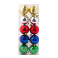 Christmas Decoration Glittered Bauble Assorted colours 6cm 10pcs 1 Box