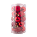 Christmas Decoration Matte Glitter Bauble Red 4cm 20pcs 1 Box