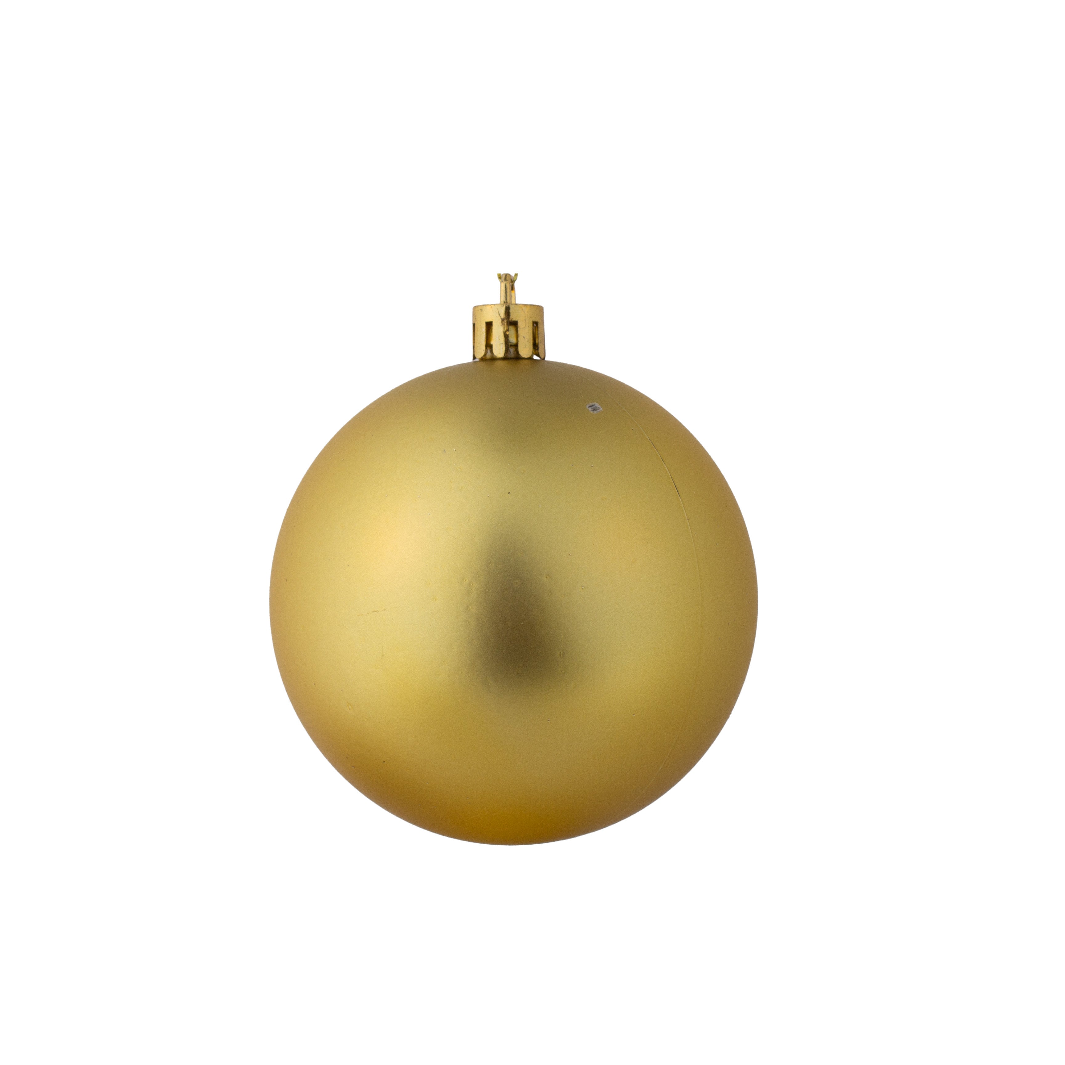 Christmas Decoration Matte Finish, Glitter Bauble Big Gold 8cm 6pcs