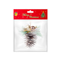 Christmas Decoration Snowy Pine Cone Hanging 10cm 1pc