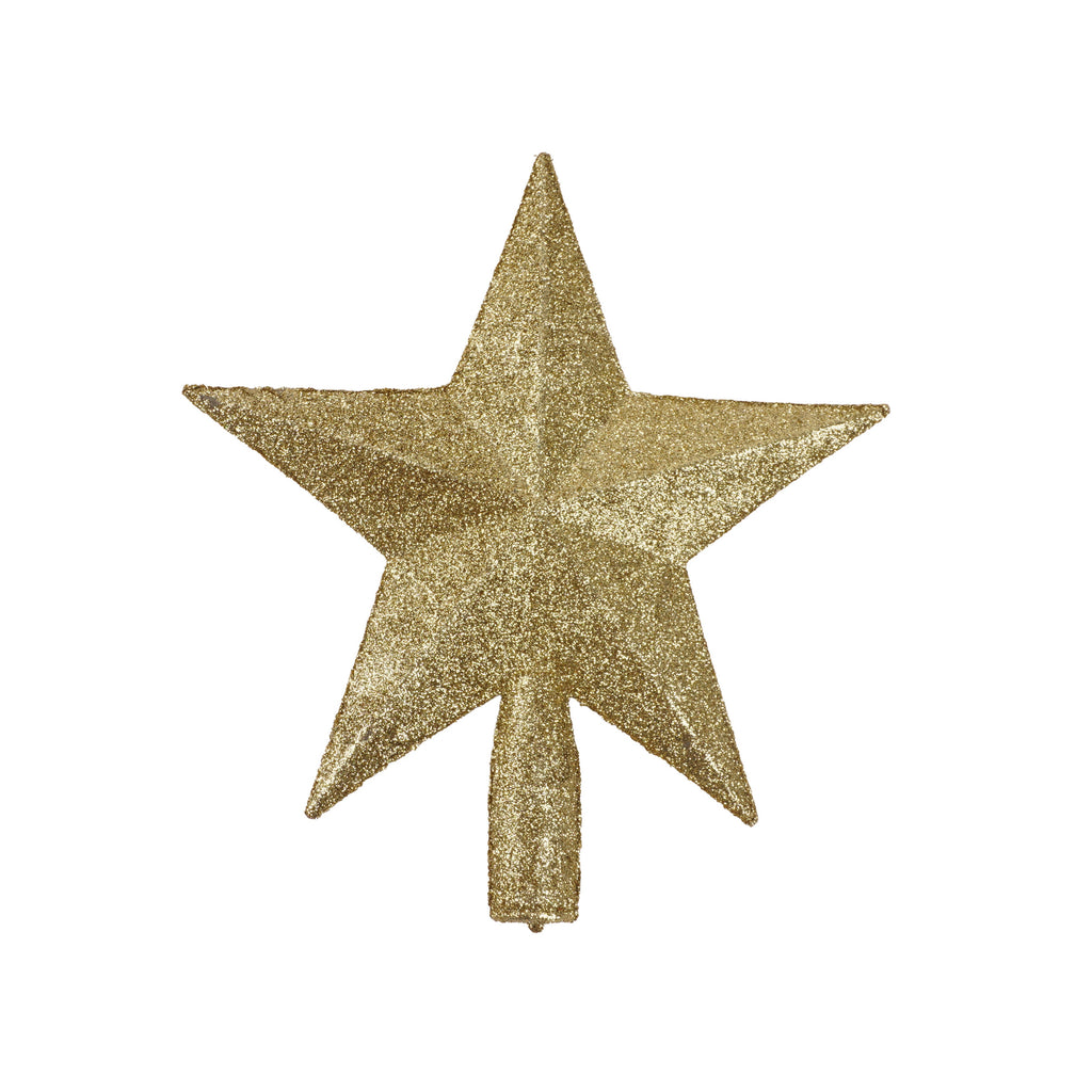 Christmas Tree Topper Gold Glitter Star 20cm 1pc Gold