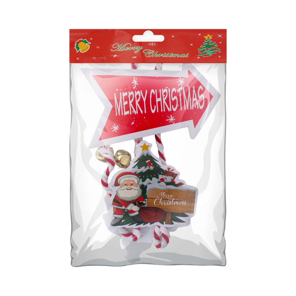 Christmas Decoration Layered Hanging Santa & Christmas Tree 32 X 12cm 1pcs