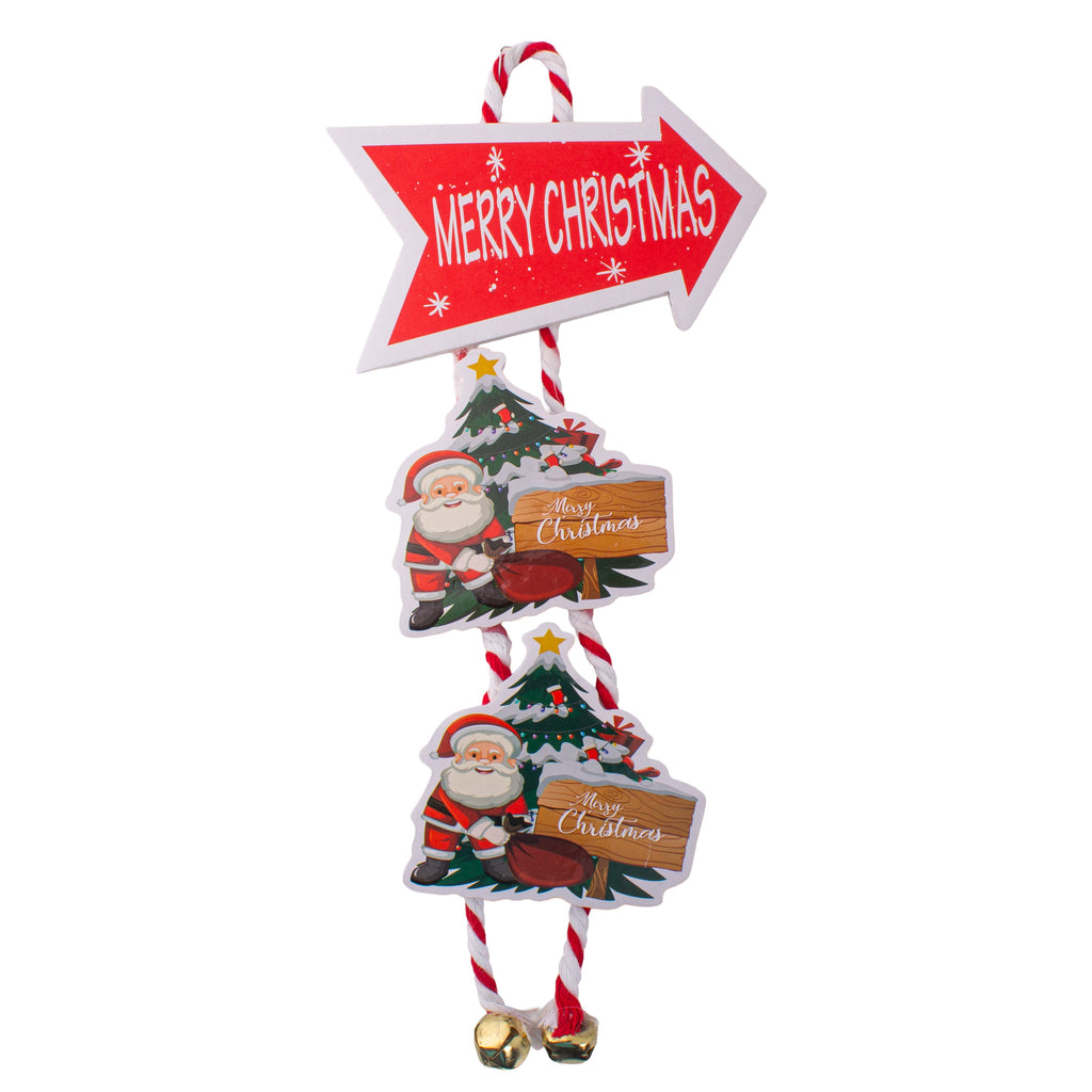 Christmas Decoration Layered Hanging Santa & Christmas Tree 32 X 12cm 1pcs