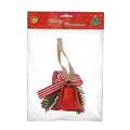 Christmas Decoration Hanging Bell with Holly Berry Red 6.5cm 1pc