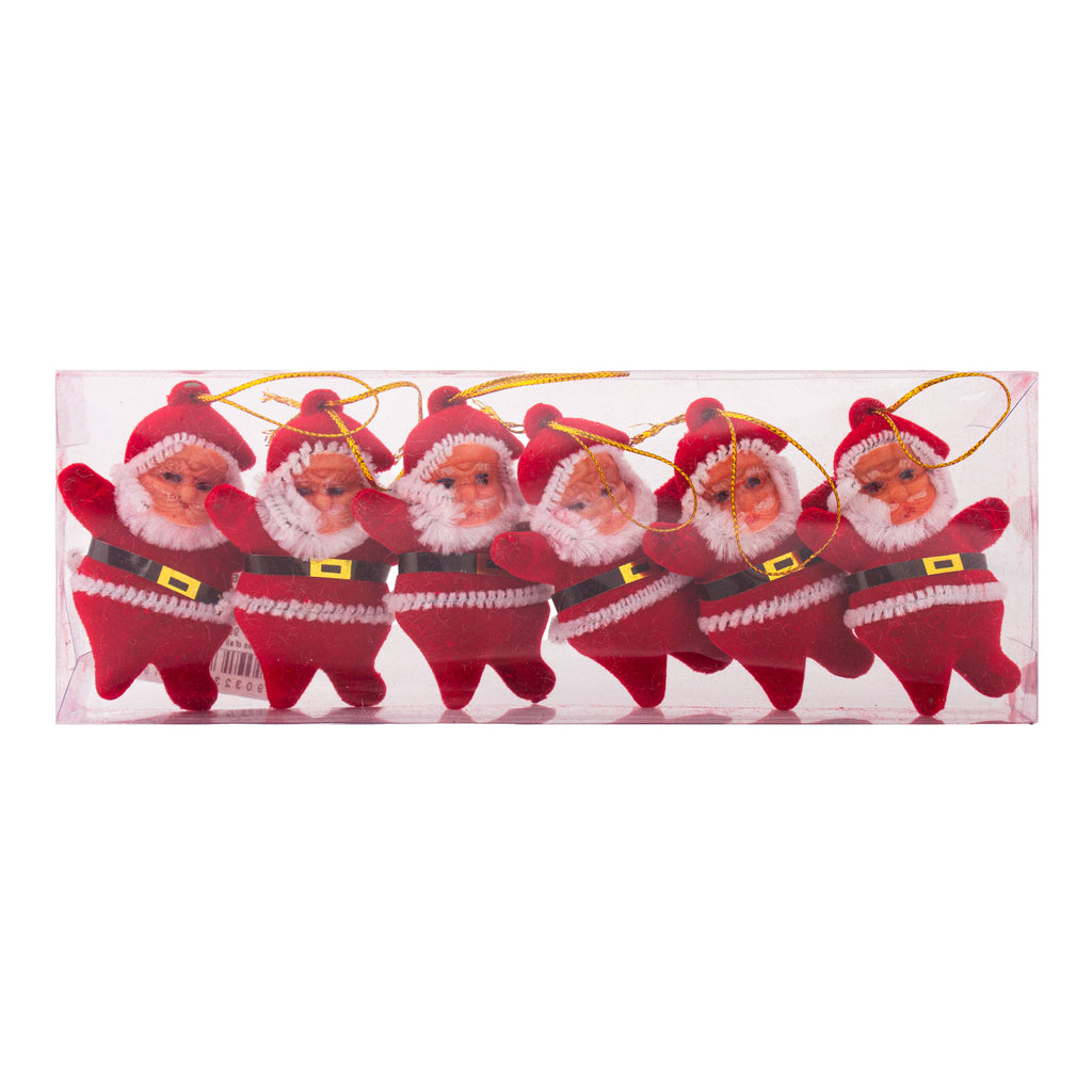 Christmas Decoration Hanging Santa Claus 3inch 6pc of Set 1Pack