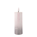 LED Pillar Candle Silver Glittered Warm Yellow Light 13.5cm 1pc