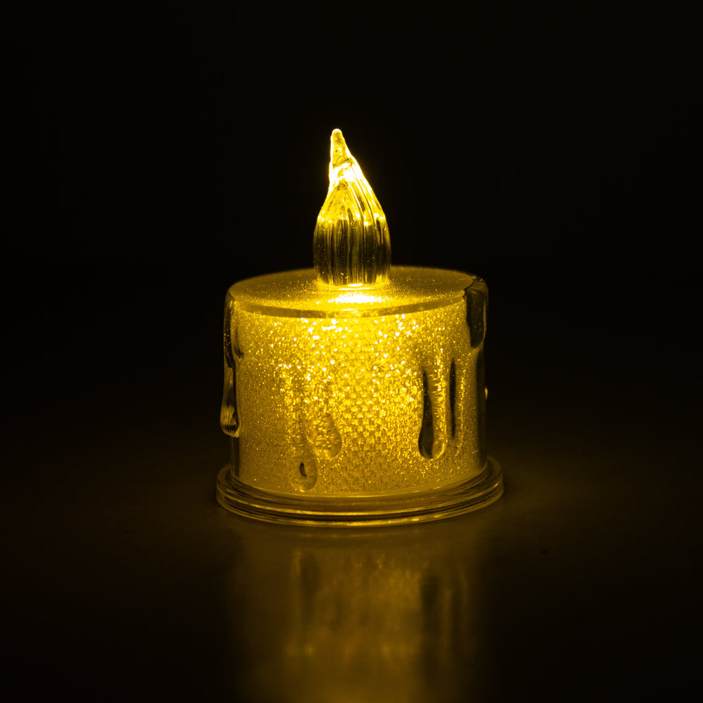 Smokeless Crystal Acrylic LED Candles Warm light 5cm 1pc