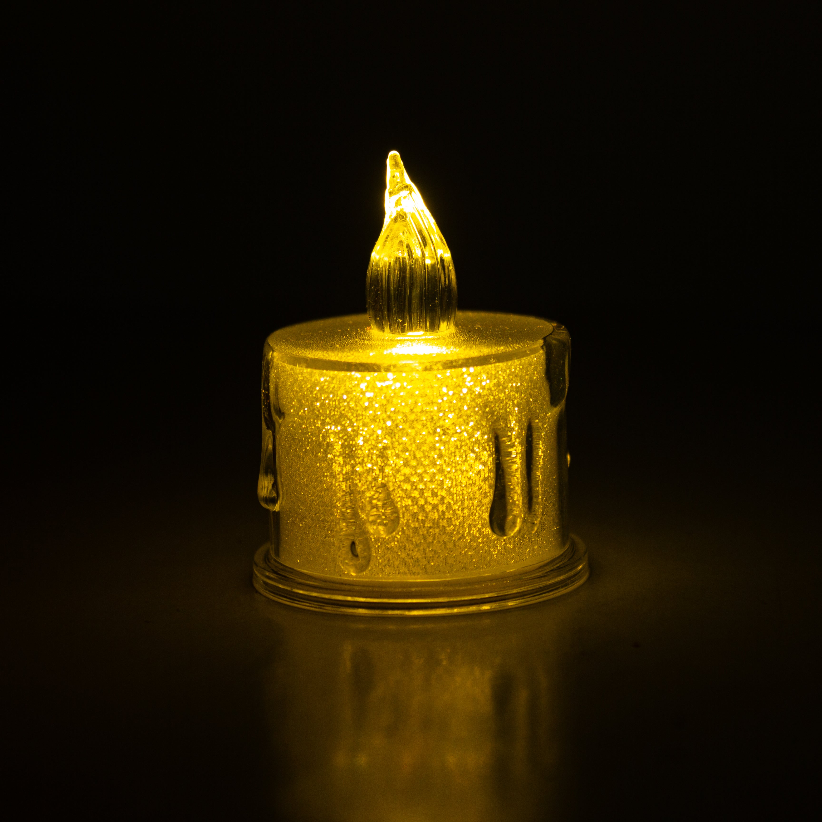 Smokeless Crystal Acrylic LED Candles Warm light 5cm 1pc