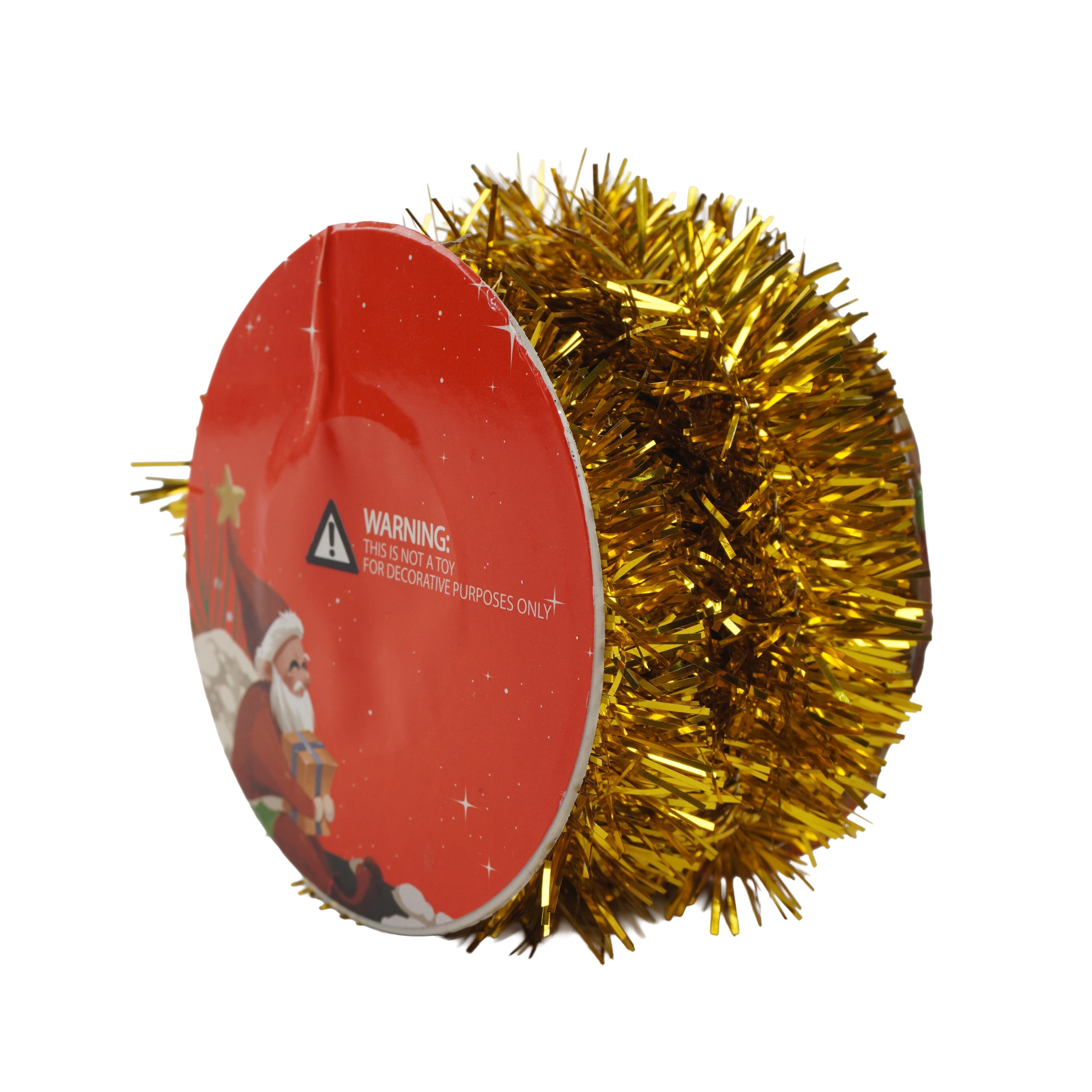 Christmas Tinsel Wired Garland Metallic Gold 5m 1Roll