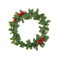 Christmas Holly Leaf Garland with Berries Wired Green 3cm 1pc