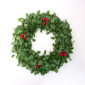 Christmas Wreath Holly Leaves and Berries Green 30cm Dia 1pc