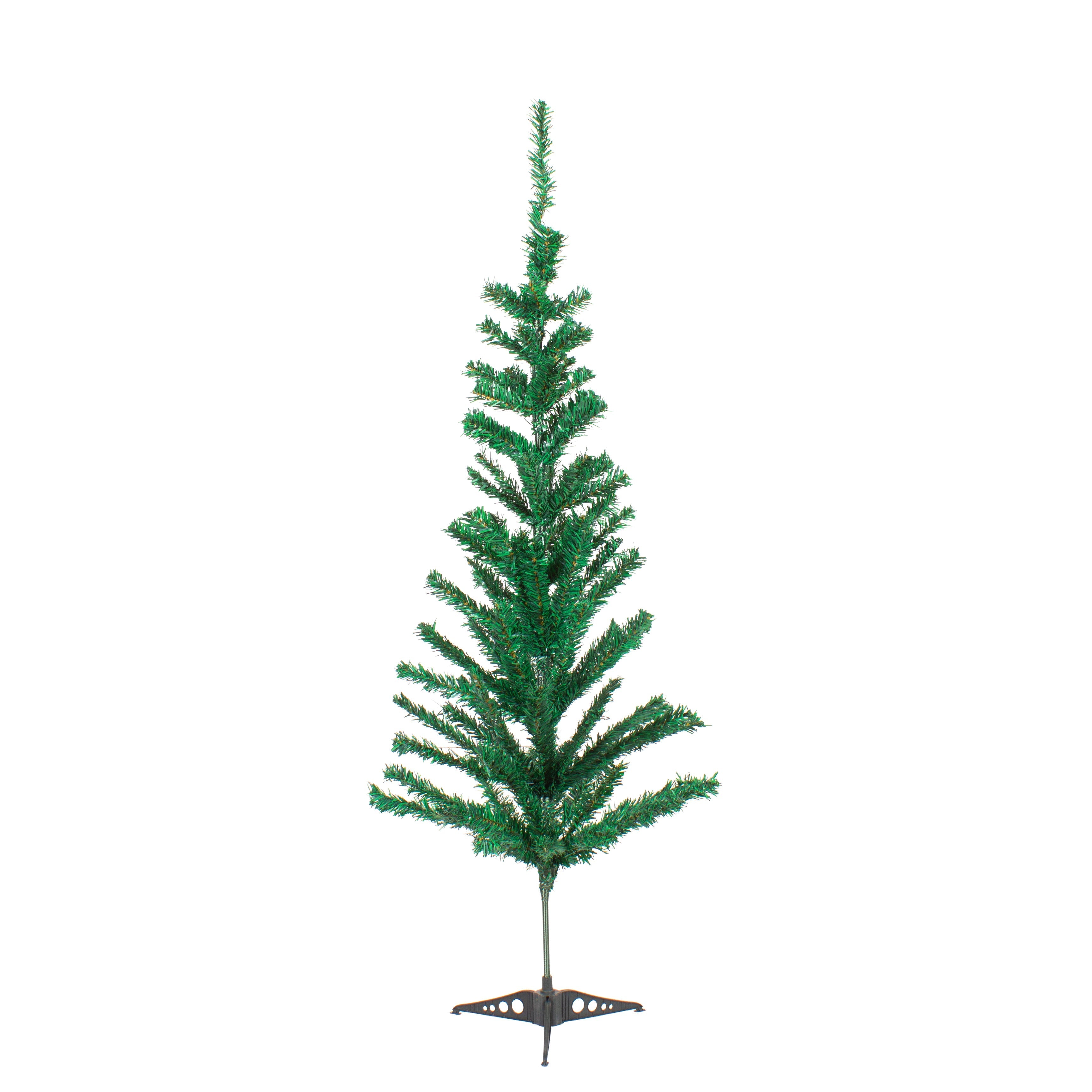 4 Feet - Christmas Festive Tree 100 Branches 1pc  (Ornaments Combo)