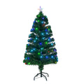 Christmas LED Fibre Optic Tree with Colour Changing Lights & Star 210 Branches 6 Ft (180cm) 1pc